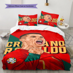 CR7 Mustriga Voodipesu, Tekikomplekt Tekikate Padjap&uuml;&uuml;r Kodu S&uuml;nnip&auml;evakingitus (1 * tekikott + 2 * padjap&uuml;&uuml;ri, ilma s&uuml;damikuta) 135x200cm