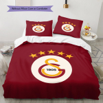 Galatasaray S.K Muster Voodipesu, Tekikomplekt Tekikate Padjap&uuml;&uuml;r Kodu S&uuml;nnip&auml;evakingitus (1 * tekikott + 2 * padjap&uuml;&uuml;ri, ilma s&uuml;damikuta) 135x200cm