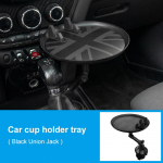 Holder Expander Adjustable For MiNi cooper R56 R55 F56 F55 F54 F60 Multifunctional Car Seat Cup Holder Snack Tray Drink Holder Black Union Jack