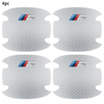 4 tk Autoukse k&auml;epideme kaitsekleebis Embleemi stiil BMW M E46 E90 E60 F30 F10 E39 E36 F20 G30 G20 E87 E92 E91 E30 X3 X5 jaoks Silver-4pcs