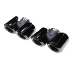 Matt H&otilde;bedased Neljakordsed Summutiotsad Land Rover Defender L663/P400/90 2.0T/110 3.0T jaoks Car Exhaust Pipe black