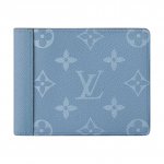 Louis Vuitton Multiple Rahakott Logotr&uuml;kiga V&auml;rviplokk Disain Monogramm L&otilde;uend Meeste Rahakott Sinine M14111 Box(Basic Set+Box)