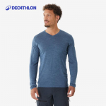 Decathlon Meeste Merinoollase Pikavarrukaline T-s&auml;rk L