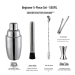 ZISIZ roostevabast terasest kokteilisegisti komplekt