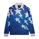 Adidas x BAPE LSL T&auml;he S&auml;rk Keskmine Sinine Denim Unisex Topid KF4913 XS