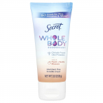 Secret, kogu keha deodorant, alumiiniumivaba n&auml;htamatu kreem, virsik + vanilli&otilde;is, 3 untsi (85 g)