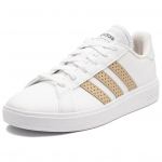 Adidas Neo GRAND COURT Fashion Slip Resistant Low top Skateboard Shoes Men's White Brown HR0231 41⅓