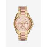 Michael Kors naiste Mini Bradshaw k&auml;ekell 36 mm korpuse suurus Kvarts kronograafi mehhanism Roostevabast terasest k&auml;ev&otilde;ru kuld