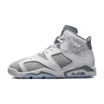 Air Jordan 6 Retro GS 384665-100 Laste nahast s&uuml;nteetilisest materjalist &otilde;hkpadjaga k&otilde;rged vabaajaketsid 36