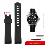 Omega uue Seamaster 300 universumi 007 jaoks Kaardus otsaga Fluoorne Kummist silikoonist k&auml;ev&otilde;ru 20mm 22mm Kella pehme rihm Meeste Asendus 20mm