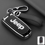 Jeep'i tsingisulamast nahast auto nutiklahvi kate Fob Jeep Grand Cherokee WK2 KL Wrangler JK Renegade Commander Compas'ile black