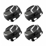 4 tk/partii 75mm A0004000900 Auto rattakatte embleem logo Mercedes Benz AMG C43 C63 E43 E53 E63 W205 W213 Tarvikud matt must v&auml;rv