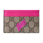 Gucci GG Monogram Kaksiktooniline GG T&auml;ht GG Monogramiga Kaetud Kangast Kaardihoidja Meeste kaardihoidja Beež Roosa 835322-FAEQV-9774 Basic Set (Bag+Dust Bag)