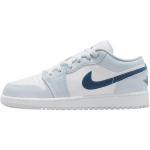 Air Jordan 1 Low GS White Aura Squadron Blue 553560-104 35.5