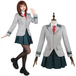 My Hero Academia Cosplay Keskkooli klass Ochaco Uraraka Cosplay Tsuyu Asui Luksuslik Anime Cosplay &Uuml;rituse kost&uuml;&uuml;m [Kamihei Ryohin] &Uuml;htne vorm, U.A. 1-A, tumesinine