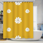 Kollane du&scaron;ikardin valgete lillede mustriga Veekindel Pestav Vannitoa Dekooriks Kaasaegsed Kodutarbed (Standardne suurus) 150x200cm white