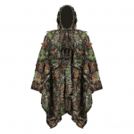 Outdoor Disguise Top 3D Lehed Decor Hingav Pingutuspael Nupp Hunter Ghillie Mantel Mets Kamuflaaž Cape CS Treening Jungle Kapuutsiga jope