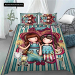 Santoro Gorjuss Tekikottide Komplekt T&auml;is Suurus Queen King Suurus Anime T&uuml;druk 3D Prindiga Voodipesu 70x133cm 2pcs