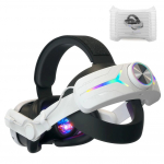 Meta Quest 3 RGB peakomplekti rihm Reguleeritav Elite VR peakomplekti rihm Survev&auml;henduse ja laetava 8000mAh akuga Tarvikud mitmev&auml;rviline