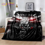 3D The W-Witcher M&auml;ngukarikatuur Pehme flanelltekk Vooditele Magamistuba Diivan Piknikule, Visketekk Katmiseks V&auml;lis&otilde;hu Puhkus Uinak Kingitus 150x180cm( 59x70in )