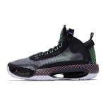 Jordan Air Jordan 34 GS 'Halftone Dots' Comfortable Cushioning, Wear Resistant Mid top Children's Basketball Shoes BQ3384-013 37.5 black