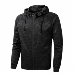 Spordihuppar Meeste Kampsun Slim Fit Kapuutsiga Pealmine Suur Suurus Jooksmine Fitness Jakk Kootud Spordijakk XL must