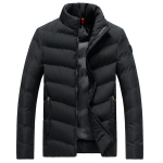 Talvised meeste soojad tepitud jakid Moodsad meeste puuvillased soojad parka mantlid Meeste p&uuml;stkraega termiline tuulejope Riided 7XL 7XL must