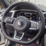 Punutud Ehtsa Nahaga Auto Roolikate Volkswageni VW Golf R MK7 Golf 7 GTI VW Polo Scirocco 14-16 jaoks DIY Autode Siseosa