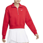 Nike poolega lukuga l&uuml;hikarvaline dressipluus naistele DQ5768-675 M red