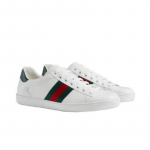 Gucci Ace Nahk 'Valge' Meeste Valge Suurus 386750 A3830 9071 42