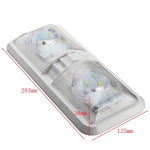 Matkaauto LED 12v Valgusti Lagi Haagissuvila Haagissuvila Meres&otilde;idu Kahekordne Kuppelvalgusti 620LM 48 LED-i