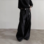 Meeste voltidega esiosaga laia s&auml;&auml;rega p&uuml;ksid Cleanfit Must &uuml;hev&auml;rvilised madala v&ouml;&ouml;kohaga elegantsed p&uuml;ksid Kontori t&ouml;&ouml; vabaaja riided M must