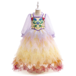 T&uuml;drukute N&auml;ljam&auml;ngud Lucy Cosplay Kleit - Pikkade Varrukatega Halloweeni Esitusseelikukomplekt 130cm/6Y white