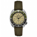 SEIKO 200 meetrit veekindel automaatne/manuaalne mehaaniline liikumine pol&uuml;ester (pol&uuml;esterkiud) rihm 42,4 mm meeste k&auml;ekell roheline sihverplaat SRPG13 sinine