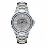 SEIKO Coutura seeria 100 meetrit veekindel p&auml;ikesetoitega kvarts terasrihm 42,5 mm meeste k&auml;ekell h&otilde;bedane sihverplaat SNE565 sinine