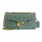 COACH Tabby 26 Logoga Kinnitusega Nappa Nahast Crossbody &Otilde;lakott Keskmine Naiste Roheline roheline