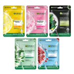 Garnier Skin Naturals, N&auml;omaskide komplekt, Niisutav, Pooride v&auml;hendav, Helendav, Parandab s&auml;ra, Hydra Bomb seerummask ja Must seerummask, 5 tk, 140g 5 pcs, 140g yellow