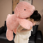 Hiiglaslik Kawaii Squishy Siga T&auml;idisnukk Lamav Pl&uuml;&uuml;sist Siga M&auml;nguasi Loomad Pehme Pl&uuml;&uuml;sist Padi Laste S&uuml;nnip&auml;evakingitus 65-85cm 65cm beige