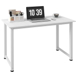 Arvutilaud s&ouml;&ouml;gilaud 120L x 60S x 76K cm multifunktsionaalne suur pind valge metallraam 120 x 60 x 76 cm