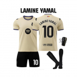 (#10 LAMINE YAMAL) 25-26 Barcelona v&otilde;&otilde;rsil - Mustad p&uuml;ksid [La Liga number] Jalgpallis&auml;rk lastele ja t&auml;iskasvanutele 16#