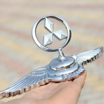 Mitsubishi L200 Pajero RALLIART ASX Lancer Outlander Mirage Eclipse Auto Metall Kroomitud Embleem Esiosa Kapoti M&auml;rk Dekoratsioon LK2