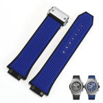 Asendage HUBLOT BIG BANG silikoonrihmad Silikoonist veekindel kellarihm Kellatarvikud Kummist k&auml;ev&otilde;ru randmerihm 27*17mm 27-17mm blue