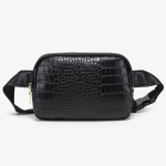 Moodne Krokodillimustriga V&ouml;&ouml;kotike Naistele PU Nahast V&ouml;&ouml;rihmakott Crossbody Rinnale Telefonikott must