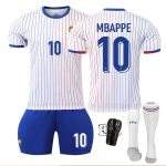 Mbappe Prantsusmaa v&otilde;&otilde;rsiljas&auml;rk 2024-25 EM-i jalgpallivormi komplekt T&auml;iskasvanud Lapsed Hingav Kiiresti Kuivav F&auml;nniversioon #18