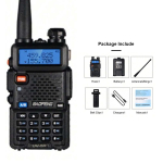 Baofeng UV-5R USB Pika Vahemaa Kahe Sagedusriba Amat&ouml;&ouml;rraadio VHF UHF FM CB 128CH 2200mAh Kaasaskantav K&auml;eshoitav Pika Vahemaa Kahepoolne Raadio