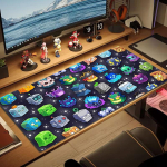 Blox Fruits Suur Mousepad Suur M&auml;ngulaud Pad Mittep&otilde;hja Lapsarvuti Tahvel Suur Mousepad XXL Matt Mini PC M&auml;ngumatt Lukuga servaga 50cmx100cm(19.6x39.4inch)