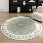 Moodne magamistoa sisustus &Uuml;mmargune vaip Rohelised vaibad elutuppa Kohev pehme puhketuba Pestav p&otilde;randamatt Kodu Paks pl&uuml;&uuml;svaip 120x120CM