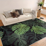 Lihtne stiil Troopilised tumerohelised lehed Elutoa kaunistus Vaibad Diivanilaud Suure pindalaga vaip Pestav Esiku p&otilde;randamatt 100X200CM (3.3X6.6FT