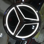 1tk 9,5cm ABS LED-valgustusega auto embleem tagumine pagasiruumi embleem Tarvikud Mercedes Benz S350 S300L S A B C E-klassi GLA GLK jaoks 9.5cm black