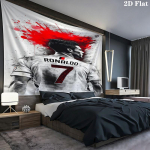 Cristiano Ronaldo seinavaip Esteetiline seinakaunistus Tr&uuml;kitud kangast tekk Dekoratiivsed vaibad magamistuppa elutuppa Kodu kaunistus 180cm x 230cm
